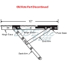 10inch Casement Hinge Arm - Track 28-15-72-set-low 2