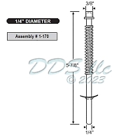 Bi Fold Closet Door Pin Assembly 1-170 1
