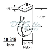 Screen Door Roller 10-318