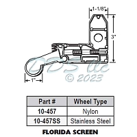 Screen Door Roller Assembly 10-457ss 1