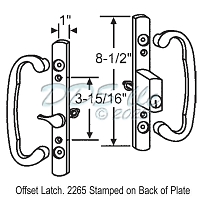 2265 Sash Controls Handle 13-245BPK Brass Plated w/ Keys 1