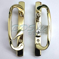 2265 Sash Controls Handle 13-245BPK Brass Plated w/ Keys