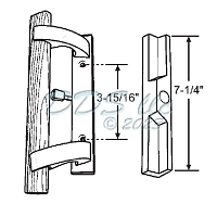 Patio Door Handle 13-261WH 1