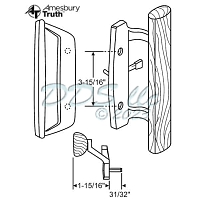 Sliding Patio Door Handle 13-265bl 1