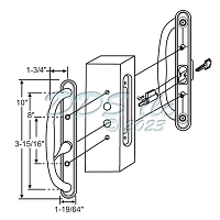 Amesbury Handle w/ Key 13-341ABK-1.75 1