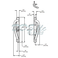 Handle Patio Door 13-382-3