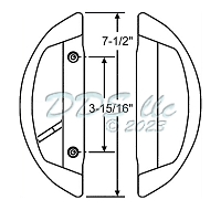 Sliding Patio Door Handle Set, Keyed 13-500WK 1