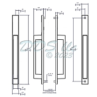 Amesbury Patio Door Handle Dummy 13-629-99D 1