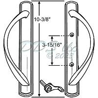 WinDoor Patio Door Handle Set 13-645W 1