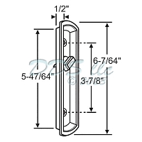 PGT White Interior Recessed Handle with Thumbturn 16-712W 1