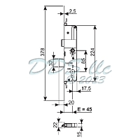 Balcony Door Lock 16-863-45 1