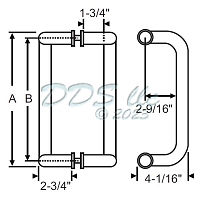 Door Pull Brushed Stainless 19-1103bss 1