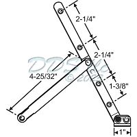 Ashland Casement Hinge Arm 28-03-10ss-LHA 1