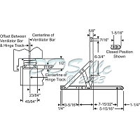 12&quot; Anderberg 401 Series Stainless Steel Hinge 28-12-12-0 1