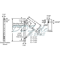 14 inch RH Hinge Assembly 28-14-14RH 1