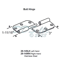 Butt Hinge 28-149LH