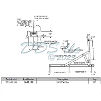 16-1/8&quot; Egress 4-Bar Anderberg Hinge 222ss Series 28-16.2-00 1