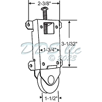 Wardrobe Door Bottom Roller 3-348 1