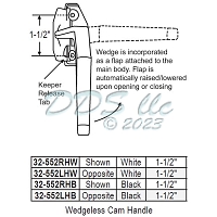 Right Handed White Wedgeless Cam Handle 32-552RHW 1