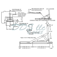16-1/2 inch 333SS Egress Hinge 28-16.5-00