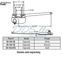 Sill Mounted Casement Operators 36-154-1E 1