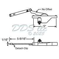 Rear Mount Casement Operator 36-244-3 1