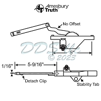 Rear Mount Casement Operator 36-264-3 1