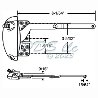 Roto Sill Mounted Casement Operators 36-511W-XD 1