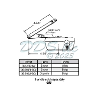GU Sill Mounted Casement Operators 36-516LHBGM 2