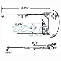 Sill Mounted Casement Operators 36-525W-XD 1