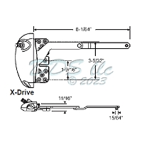Sill Mounted Casement Operator 36-539LHW-XD 1