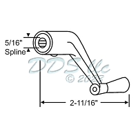 Casement Crank Handle Brown 37-111