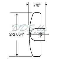 T Handle Aluminum Finish 3-8 Inch  37-113 1