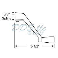 Crank Handle Sp 3-8 Inch  37-212W 1