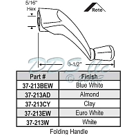 Blue White Casement Folding 37-213BEW 1