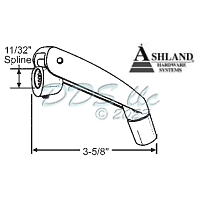 Ashland Casement Crank Handle White 37-240W 1