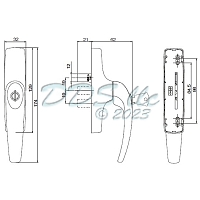 Tilt and Turn Handle Keyed 40-1000K