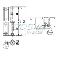 Savio Door Hinge Silver 40-1044s 1