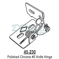Polished Chrome #5 Knife Hinge 45-230