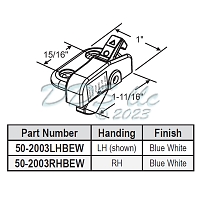 Plastic Dual Action Ventlock White 50-2003LHBEW 1