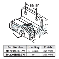 Plastic Dual Action Ventlock White 50-2005LHBEW 1