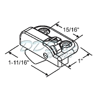 Plastic Single Action Ventlock White 50-2007BEW 1