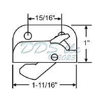 Plastic Dual Action Ventlock White 50-2008EW 1