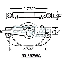 Sweep and Sash lock 50-892WA 1