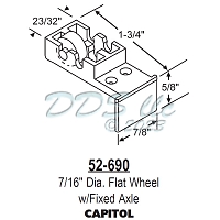 Capitol Sliding Window Roller 52-690 1