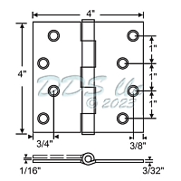 Butt Hinge Removable Pin 56-264snk