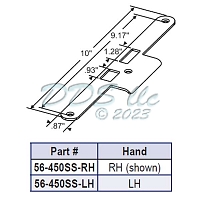 Latch-Deadbolt Strike 56-450ss-RH 1