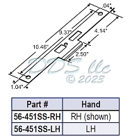 Ashland Right Hand Strike Plate 56-451ss-RH 1