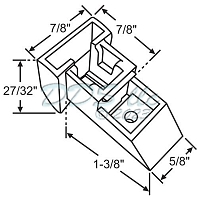 Plastic Top Sash Guide 60-935B 1