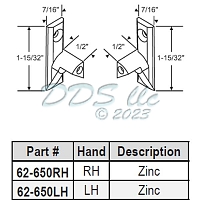 Window Cam Pivot Right Hand 62-650RH 1